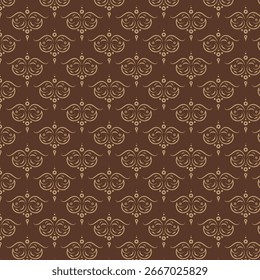 Ilustración de patrón de damasco de Antiguas intrincado Arte textil de envoltura decorativa adornado