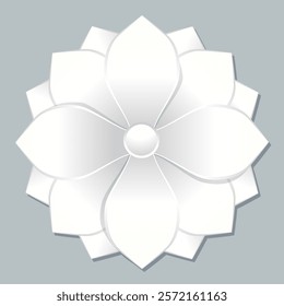 Intricate white flower with layered petals