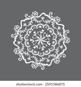 Intricate White Lace Round Coaster Design - Elegant Shabby Chic Detail