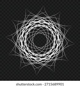 Diseño de garabato blanco intrincado en la formación de patrones circulares