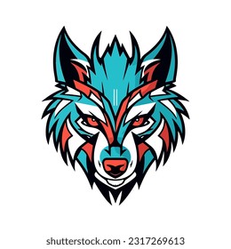 Intricate wolf head hand drawn logo design illustration. Captivating and powerful symbol of strength and resilience