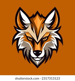 Intricate wolf head hand drawn logo design illustration. Captivating and powerful symbol of strength and resilience