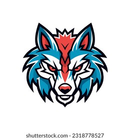 Intricate wolf head hand drawn logo design illustration. Captivating and powerful symbol of strength and resilience