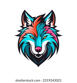 Intricate wolf head hand drawn logo design illustration. Captivating and powerful symbol of strength and resilience