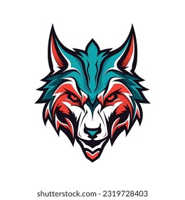 Intricate wolf head hand drawn logo design illustration. Captivating and powerful symbol of strength and resilience