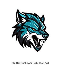 Intricate wolf head hand drawn logo design illustration. Captivating and powerful symbol of strength and resilience