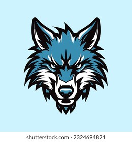Intricate wolf head hand drawn logo design illustration. Captivating and powerful symbol of strength and resilience