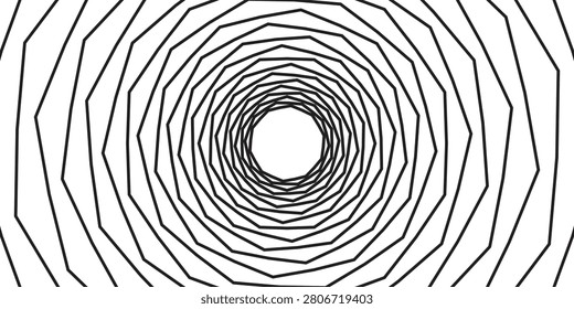 intriguing black tunnel with concentric circle patterns in dark shades offering a captivating visual effect and sense of depth