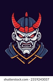 An intriguing fusion of undead and ancient warrior, this hand-drawn logo design brings together horror and honor