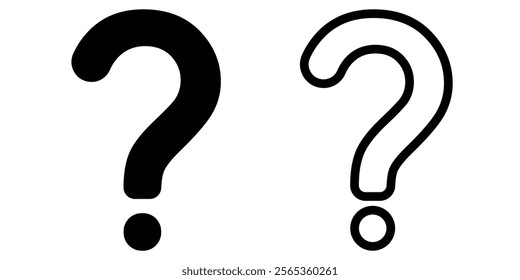 Intriguing Question Mark. Mark Question. A questioning symbol hovers with uncertainty, seeking clarification and resolution.. Help icon, service chat sign button, customer support icon. Design eps 10