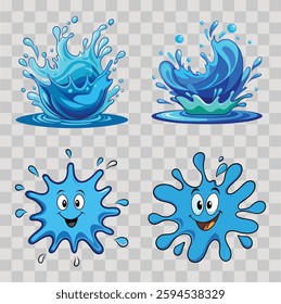 An intriguing water splash against a dark backdrop illustrates