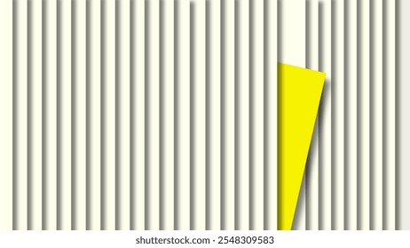 Camadas brancas interessantes em arte abstrata listrada com uma camada amarela