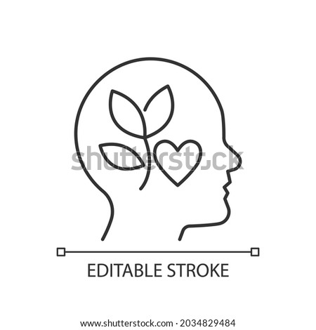 Intrinsic motivation linear icon. Inner desire to do something. Individual interest. Thin line customizable illustration. Contour symbol. Vector isolated outline drawing. Editable stroke