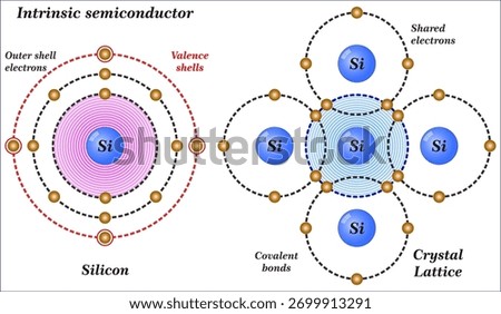 An intrinsic semiconductor is a pure semiconductor material without any significant dopant species, where the number of charge carriers (electrons and holes) is equal