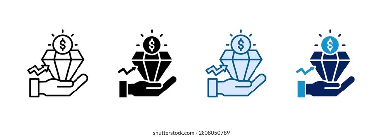 Intrinsic Value Icon Set Multiple Style Collection