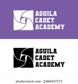 Introducing the 'Aguila Cadet Academy' logo, representing discipline and excellence. Perfect for branding, marketing, and merchandise for a premier cadet training institution.