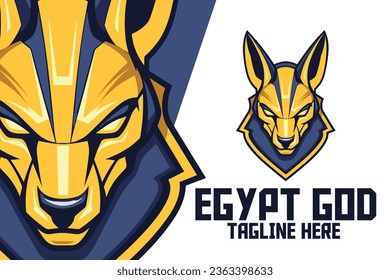 Introducing Anubis Head: A Mascot Logo inspired by the Egyptian God. This template also includes a Dog God Icon Badge Emblem for Sport and Esport enthusiasts