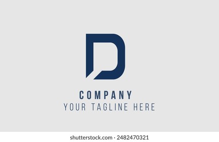 Introducing a bold and distinctive "D" logo, ideal for dynamic brands, digital agencies, and creative ventures.