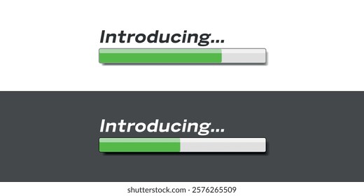 "Introducing" with download status bar