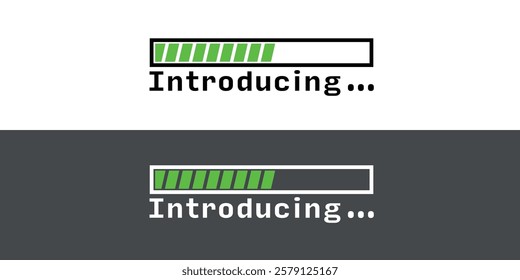 "Introducing" with download status bar