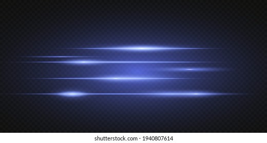 Introducing the effects of vector neon light sets. Glowing blue abstract line. Suitable for transparent lens flare effect. Collection effect light blue line png.	
