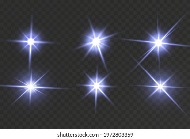 Introducing the effects of vector neon light sets. Glowing blue abstract line. Suitable for transparent lens flare effect. Bright light can be used for game design, banners, posters. flash LIGHT png.