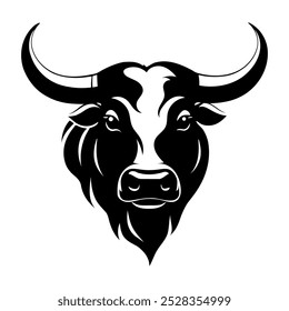 Introducing the "Elegant Cow Head Silhouette Logo"—a sleek and modern design that captures the essence of rustic charm. Perfect for businesses in agriculture, dairy, or lifestyle branding