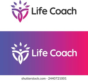 Introducing a empowering life coach logo, embodying guidance and growth. Perfect for coaches, therapists, and personal development brands. Inspire with this transformative design!