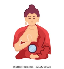 Introducing the latest chinese buddha flat illustration