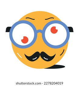 Introducing the latest flat icon of nerd emoji