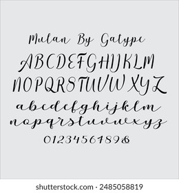 ¡Presentamos el nuevo y elegante Mulan! Para aquellos de ustedes que necesitan un toque de elegancia que combina el estilo clásico con el estilo de caligrafía moderna para su diseño, esta fuente está hecha para usted.

