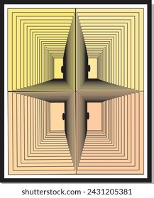 Introducing our captivating creation: "Dimensional Symmetry." This stunning rectangular 3D wall art design brings a harmonious balance of form and depth to any interior space. 