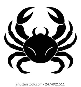Introducing our captivating vector silhouette of a crab logo icon, perfect for adding a touch of coastal charm to your designs.