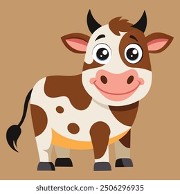  Introducing our delightful cartoon cow, featuring oversized eyes and a charmingly large nose that brings a smile to anyone's face. This funny cow design is perfect for adding a touch of whimsy to you