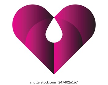 Introducing our elegant heart logo, a perfect symbol of love, care, and compassion. This beautifully crafted design features a sleek and modern heart shape with smooth curves and balanced proportions.