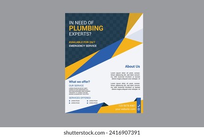 
Introducing our expertly crafted plumbing services through our captivating and informative plumbing flyer design! At a glance, our flyer conveys the essence of professionalism, reliability, 