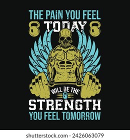 Introducing our latest custom gym t-shirt design, crafted for the ultimate fitness enthusiast! This dynamic illustration features a bold, muscular figure.