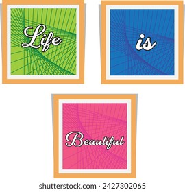 Introducing our "Life Is Beautiful" Inspirational Wall Art, a captivating piece designed to infuse your space with positivity and inspiration.