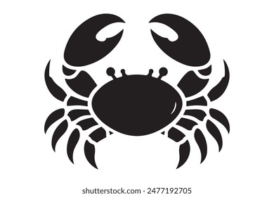 Introducing our "Simple Crab Silhouette Vector Art," a versatile and high-quality digital graphic designed to enhance your creative projects.