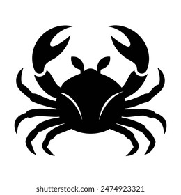 Introducing our striking vector silhouette of a crab logo icon. This sleek and modern design captures the essence of the crab's distinctive shape and adds a touch of sophistication to any product.