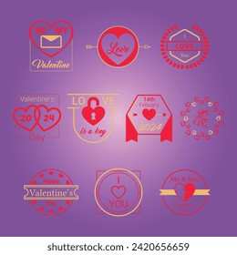 Presentamos nuestros logotipos de iconos vectores del día de San Valentín, un símbolo de amor en una mirada. Este diseño único combina perfectamente el romance con la estética moderna, capturando la esencia de la temporada.