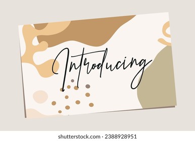 Introducing sign on white background