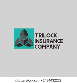 Introducing the 'Trilock Insurance Company' logo, a symbol of security and trust. Perfect for branding, marketing, and merchandise for a reliable and dependable insurance provider.