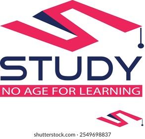 Einführung eines vielseitigen und modernen Designs, das die Kraft der Bildung mit dem inspirierenden Slogan "No Age for Learning" betont. Dieses kreative Logo verbindet die Kühnheit des Buchstabens "S" mit einer eleganten