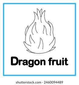 Introduction to the alphabet with examples. D is for dragon fruit. Suitable for children's practice and great for toddlers' flash cards