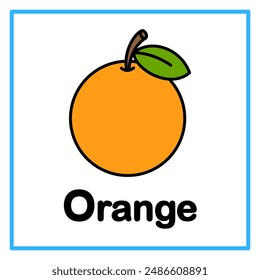 Introduction to the alphabet with examples. O is for orange. Suitable for children's practice and great for toddlers' flash cards