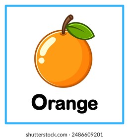 Introduction to the alphabet with examples. O is for orange. Suitable for children's practice and great for toddlers' flash cards