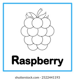 Introduction to the alphabet with examples. R is for raspberry. Suitable for children's practice and great for toddlers' flash cards