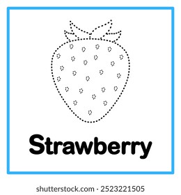 Introduction to the alphabet with examples. S is for strawberry. Suitable for children's practice and great for toddlers' flash cards