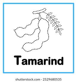 Introduction to the alphabet with examples. T is for tamarind. Suitable for children's practice and great for toddlers' flash cards